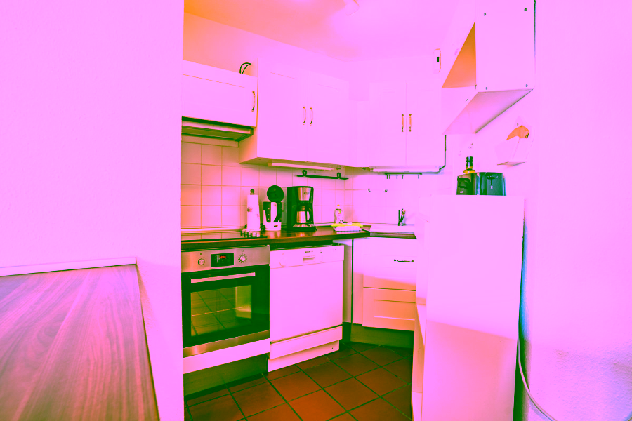 Dem Meer ganz nah – Erdgeschosswohnung mit großer Terrasse - Küche (8587)