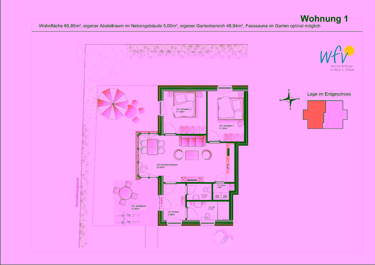 Grundriss Haus Christine_Whg 1
