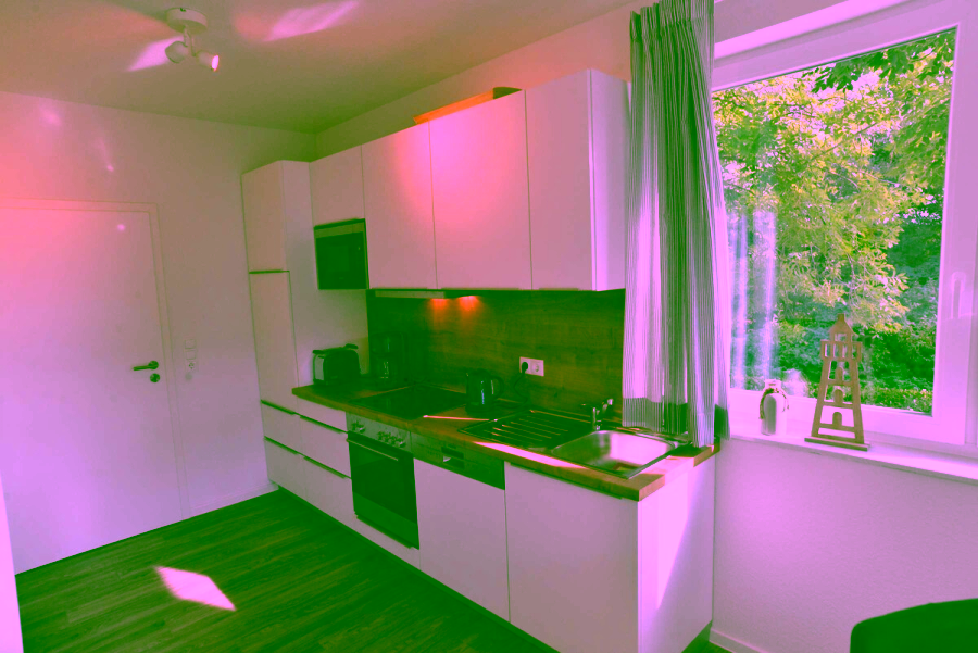 Maisonette-Ferienwohnung mit Balkon und Sonnendeck - Küche Osterhus (7151)