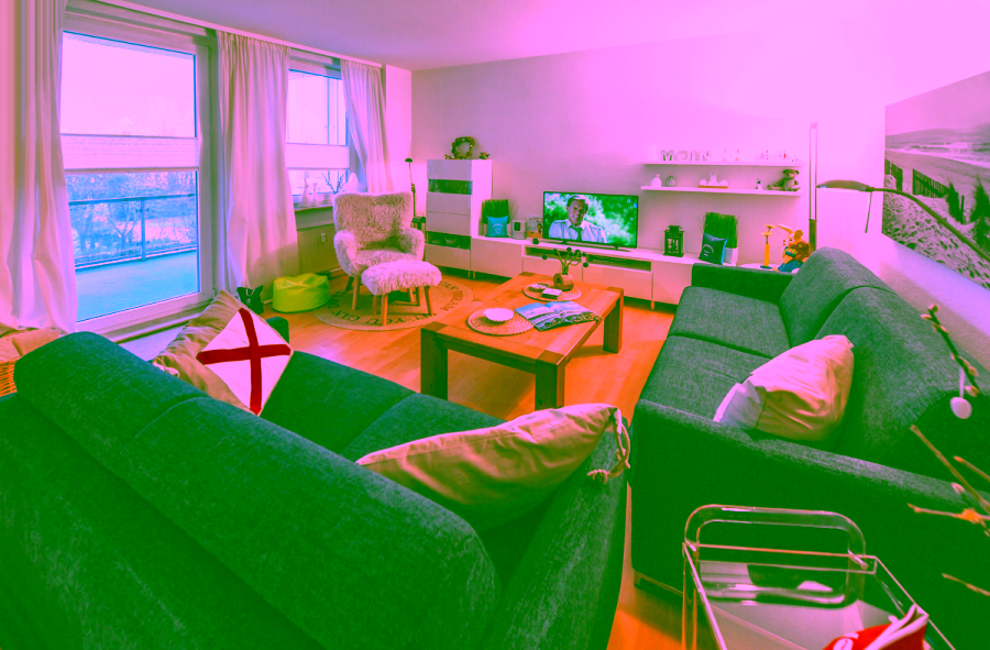 Helle 3-Zimmer-Wohnung mit sonnigem Balkon - Wohnbereich (11852)