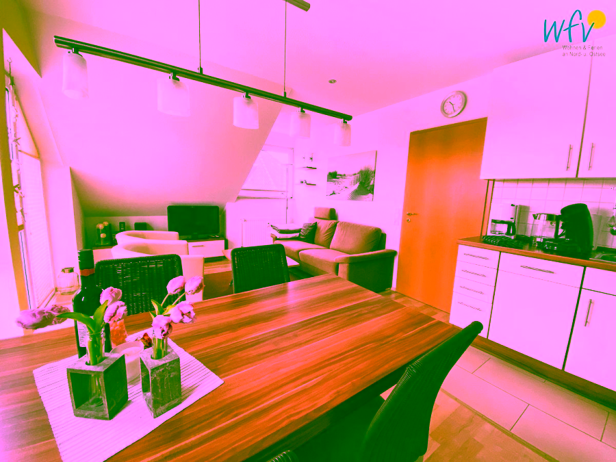 Wenn schöne Lage auf schöne Aussichten trifft! Ferienwohnung mit zwei Schlafzimmern - Küche / Essbereich (9010)