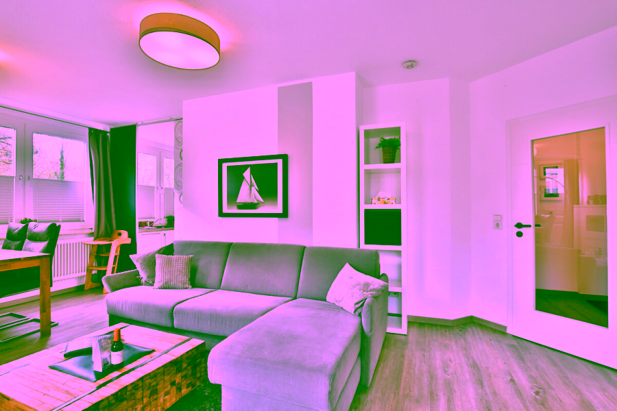 EG-Wohnung mit riesiger Terrasse und Top-Ausstattung - Wohnzimmer (11042)