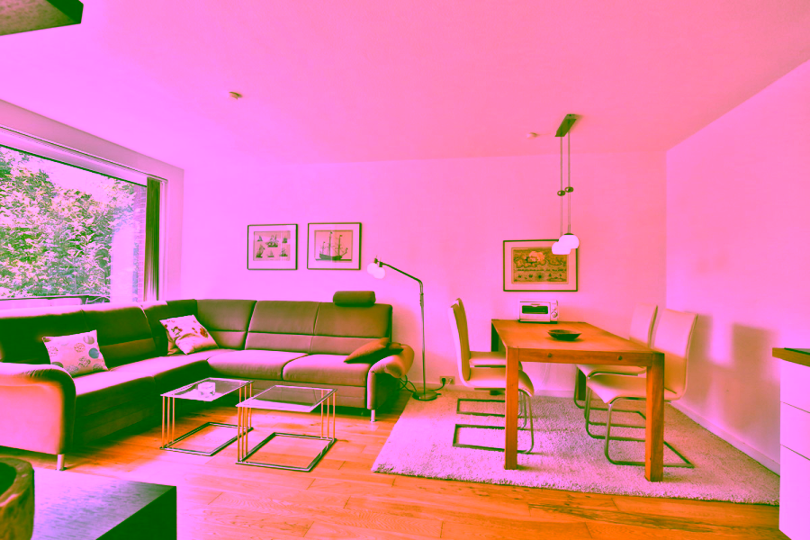 Klein und fein mit Balkon am Wahrzeichen von Wangerooge - Wohnzimmer (9214)