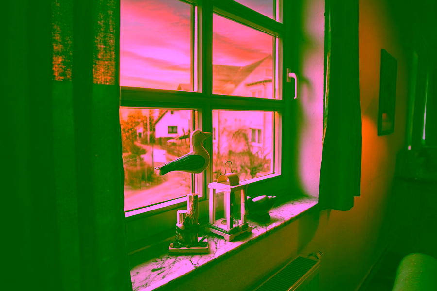 Gepflegte Ferienwohnung in schöner Lage auf Rügen - Blick aus Schlafzimmer (10866)