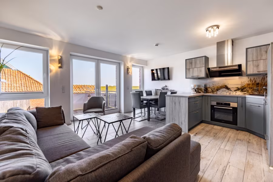 Kiek in’t Watt – Traumhafte Maisonette Wohnung am Watt - Wohnbereich (41576)